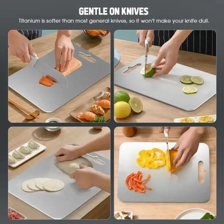 Titanium Chopping Board with non-porous, easy-to-clean cutting surface