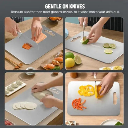 Titanium Chopping Board with non-porous, easy-to-clean cutting surface